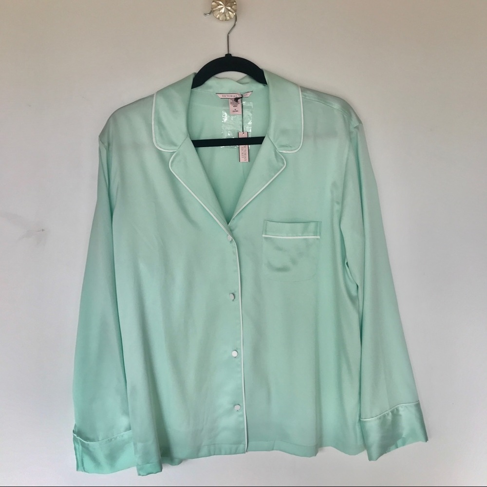 NWT Victoria’s Secret Satin Mint Pj set